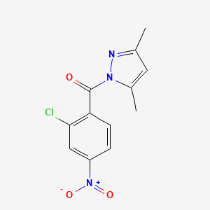 molecular formula C12H10ClN3O3 B5647202 1-(2-chloro-4-nitrobenzoyl)-3,5-dimethyl-1H-pyrazole 