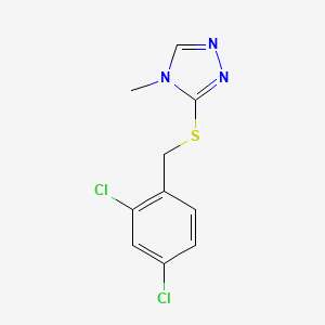 molecular formula C10H9Cl2N3S B5647236 3-[(2,4-dichlorobenzyl)thio]-4-methyl-4H-1,2,4-triazole 