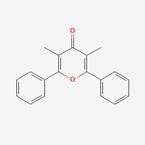 molecular formula C19H16O2 B5647245 3,5-dimethyl-2,6-diphenyl-4H-pyran-4-one CAS No. 109614-24-6