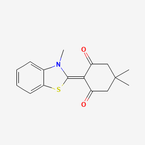 molecular formula C16H17NO2S B5647260 5,5-dimethyl-2-(3-methyl-1,3-benzothiazol-2(3H)-ylidene)-1,3-cyclohexanedione 