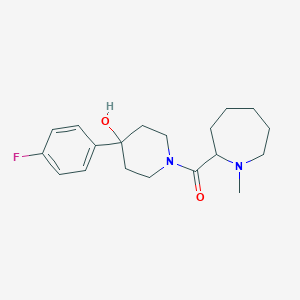 molecular formula C19H27FN2O2 B5647268 4-(4-fluorophenyl)-1-[(1-methyl-2-azepanyl)carbonyl]-4-piperidinol 