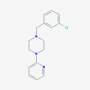 molecular formula C16H18ClN3 B5647275 1-(3-chlorobenzyl)-4-(2-pyridinyl)piperazine 