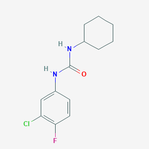 molecular formula C13H16ClFN2O B5647282 N-(3-chloro-4-fluorophenyl)-N'-cyclohexylurea 