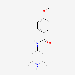 molecular formula C17H26N2O2 B5647290 4-methoxy-N-(2,2,6,6-tetramethyl-4-piperidinyl)benzamide 