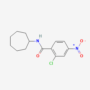 molecular formula C14H17ClN2O3 B5647301 2-chloro-N-cycloheptyl-4-nitrobenzamide 