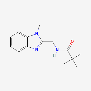 molecular formula C14H19N3O B5647304 2,2-dimethyl-N-[(1-methyl-1H-benzimidazol-2-yl)methyl]propanamide 