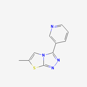 molecular formula C10H8N4S B5647319 6-methyl-3-(3-pyridinyl)[1,3]thiazolo[2,3-c][1,2,4]triazole 