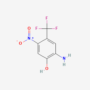 molecular formula C7H5F3N2O3 B564732 2-Amino-5-nitro-4-(trifluoromethyl)phenol CAS No. 56987-02-1