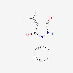 4-(1-methylethylidene)-1-phenyl-3,5-pyrazolidinedione