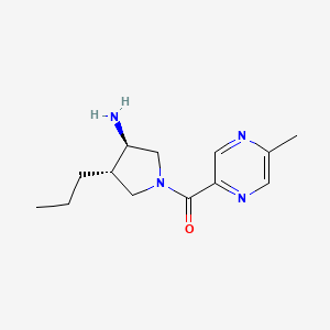 molecular formula C13H20N4O B5647335 (3R*,4S*)-1-[(5-methylpyrazin-2-yl)carbonyl]-4-propylpyrrolidin-3-amine 
