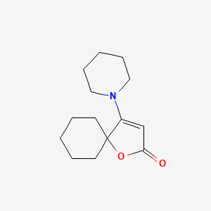 molecular formula C14H21NO2 B5647343 4-(1-piperidinyl)-1-oxaspiro[4.5]dec-3-en-2-one 