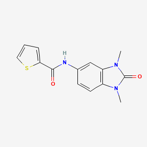 molecular formula C14H13N3O2S B5647379 N-(1,3-dimethyl-2-oxo-2,3-dihydro-1H-benzimidazol-5-yl)-2-thiophenecarboxamide 