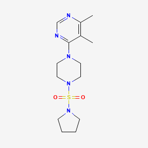 molecular formula C14H23N5O2S B5647396 4,5-dimethyl-6-[4-(pyrrolidin-1-ylsulfonyl)piperazin-1-yl]pyrimidine 