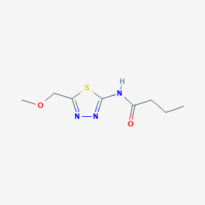 molecular formula C8H13N3O2S B5647444 N-[5-(methoxymethyl)-1,3,4-thiadiazol-2-yl]butanamide 