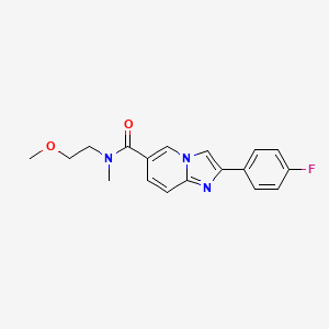 molecular formula C18H18FN3O2 B5647463 2-(4-fluorophenyl)-N-(2-methoxyethyl)-N-methylimidazo[1,2-a]pyridine-6-carboxamide 