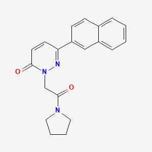 molecular formula C20H19N3O2 B5647473 6-(2-naphthyl)-2-[2-oxo-2-(1-pyrrolidinyl)ethyl]-3(2H)-pyridazinone 
