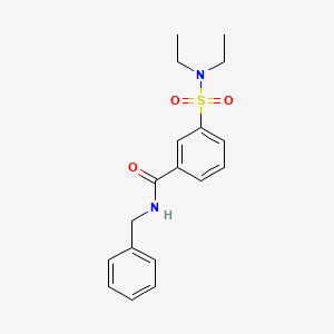 molecular formula C18H22N2O3S B5647479 N-benzyl-3-[(diethylamino)sulfonyl]benzamide 