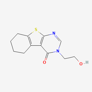 molecular formula C12H14N2O2S B5647492 3-(2-hydroxyethyl)-5,6,7,8-tetrahydro[1]benzothieno[2,3-d]pyrimidin-4(3H)-one 