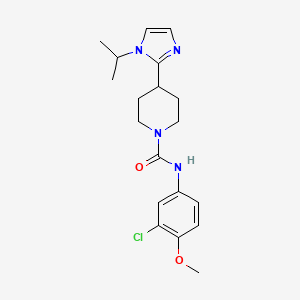 molecular formula C19H25ClN4O2 B5647548 N-(3-chloro-4-methoxyphenyl)-4-(1-isopropyl-1H-imidazol-2-yl)-1-piperidinecarboxamide 
