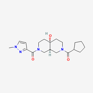 (4aS*,8aS*)-2-(cyclopentylcarbonyl)-7-[(1-methyl-1H-pyrazol-3-yl)carbonyl]octahydro-2,7-naphthyridin-4a(2H)-ol
