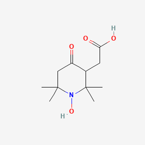 molecular formula C11H19NO4 B564762 3-羧甲基-1-氧基-2,2,6,6-四甲基-4-哌啶酮 CAS No. 77874-89-6