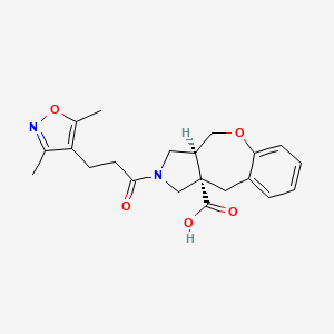 (3aS*,10aS*)-2-[3-(3,5-dimethylisoxazol-4-yl)propanoyl]-2,3,3a,4-tetrahydro-1H-[1]benzoxepino[3,4-c]pyrrole-10a(10H)-carboxylic acid