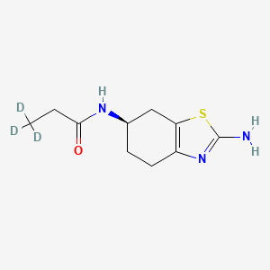 molecular formula C10H15N3OS B564765 (+)-2-氨基-6-丙酰胺基-d3-四氢苯并噻唑 CAS No. 1217680-69-7