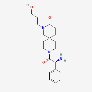 molecular formula C20H29N3O3 B5647652 9-[(2S)-2-amino-2-phenylacetyl]-2-(3-hydroxypropyl)-2,9-diazaspiro[5.5]undecan-3-one hydrochloride 