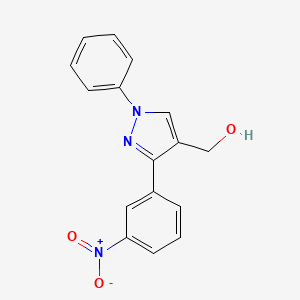 molecular formula C16H13N3O3 B5647658 [3-(3-nitrophenyl)-1-phenyl-1H-pyrazol-4-yl]methanol 