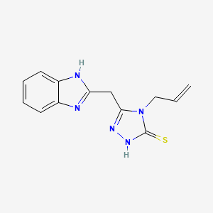 molecular formula C13H13N5S B5647660 4-allyl-5-(1H-benzimidazol-2-ylmethyl)-2,4-dihydro-3H-1,2,4-triazole-3-thione 