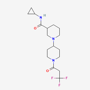 molecular formula C17H26F3N3O2 B5647662 N-cyclopropyl-1'-(3,3,3-trifluoropropanoyl)-1,4'-bipiperidine-3-carboxamide 