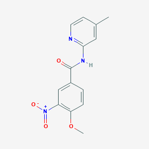 molecular formula C14H13N3O4 B5647667 4-methoxy-N-(4-methyl-2-pyridinyl)-3-nitrobenzamide 