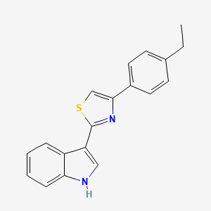 molecular formula C19H16N2S B5647676 3-[4-(4-ethylphenyl)-1,3-thiazol-2-yl]-1H-indole 