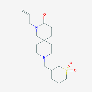 molecular formula C18H30N2O3S B5647688 2-allyl-9-[(1,1-dioxidotetrahydro-2H-thiopyran-3-yl)methyl]-2,9-diazaspiro[5.5]undecan-3-one 