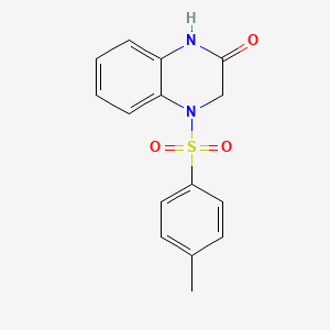 molecular formula C15H14N2O3S B5647692 4-[(4-methylphenyl)sulfonyl]-3,4-dihydro-2(1H)-quinoxalinone 