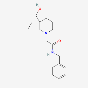molecular formula C18H26N2O2 B5647694 2-[3-allyl-3-(hydroxymethyl)-1-piperidinyl]-N-benzylacetamide 