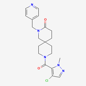 molecular formula C20H24ClN5O2 B5647704 9-[(4-chloro-1-methyl-1H-pyrazol-5-yl)carbonyl]-2-(pyridin-4-ylmethyl)-2,9-diazaspiro[5.5]undecan-3-one 