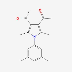 molecular formula C18H21NO2 B5647757 1,1'-[1-(3,5-dimethylphenyl)-2,5-dimethyl-1H-pyrrole-3,4-diyl]diethanone 