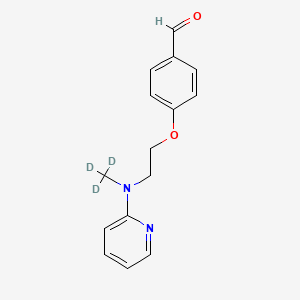molecular formula C15H16N2O2 B564781 4-[2-((Methyl-d3)-2-pyridinylamino)ethoxy]benzaldehyde CAS No. 1189982-66-8