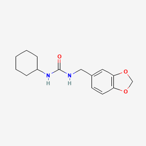 molecular formula C15H20N2O3 B5647824 N-(1,3-benzodioxol-5-ylmethyl)-N'-cyclohexylurea 