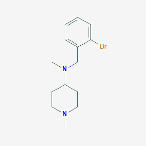 molecular formula C14H21BrN2 B5647849 N-(2-bromobenzyl)-N,1-dimethyl-4-piperidinamine 
