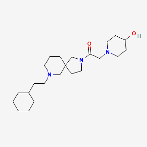 molecular formula C23H41N3O2 B5647884 1-{2-[7-(2-cyclohexylethyl)-2,7-diazaspiro[4.5]dec-2-yl]-2-oxoethyl}-4-piperidinol 