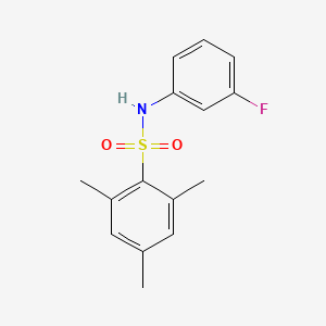 molecular formula C15H16FNO2S B5647886 N-(3-fluorophenyl)-2,4,6-trimethylbenzenesulfonamide 