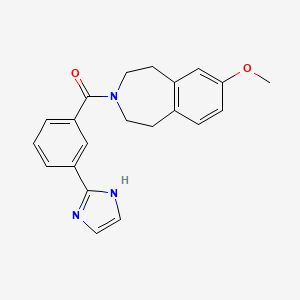 molecular formula C21H21N3O2 B5647894 3-[3-(1H-imidazol-2-yl)benzoyl]-7-methoxy-2,3,4,5-tetrahydro-1H-3-benzazepine 