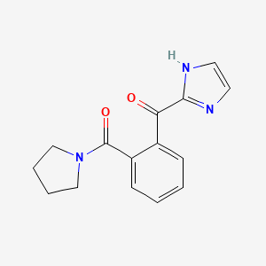 molecular formula C15H15N3O2 B5647942 1H-imidazol-2-yl[2-(1-pyrrolidinylcarbonyl)phenyl]methanone 