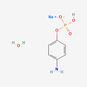 molecular formula C6H9NNaO5P B564795 4-Aminophenyl phosphate monosodium salt hydrate CAS No. 108084-47-5
