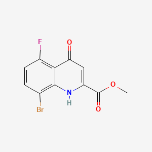 molecular formula C11H7BrFNO3 B564796 Methyl 8-bromo-5-fluoro-4-hydroxyquinoline-2-carboxylate CAS No. 1133115-48-6