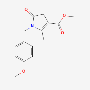 molecular formula C15H17NO4 B5647964 methyl 1-(4-methoxybenzyl)-2-methyl-5-oxo-4,5-dihydro-1H-pyrrole-3-carboxylate 