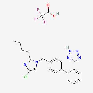 molecular formula C23H22ClF3N6O2 B564798 Deshydroxymethyl Losartan Trifluoroacetate Salt CAS No. 1215727-33-5