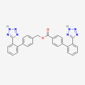 molecular formula C28H20N8O2 B564800 [2'-(2H-四唑-5-基)[1,1'-联苯]-4-基]甲基 2'-(2H-四唑-5-基)[1,1'-联苯]-4-羧酸酯 CAS No. 1159977-10-2